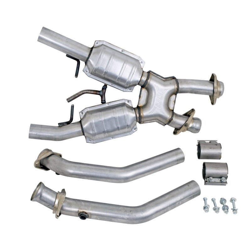 BBK 86-93 Mustang 5.0 High Flow X Pipe With Catalytic Converters - 2-1/2 - Eastern Shore Retros