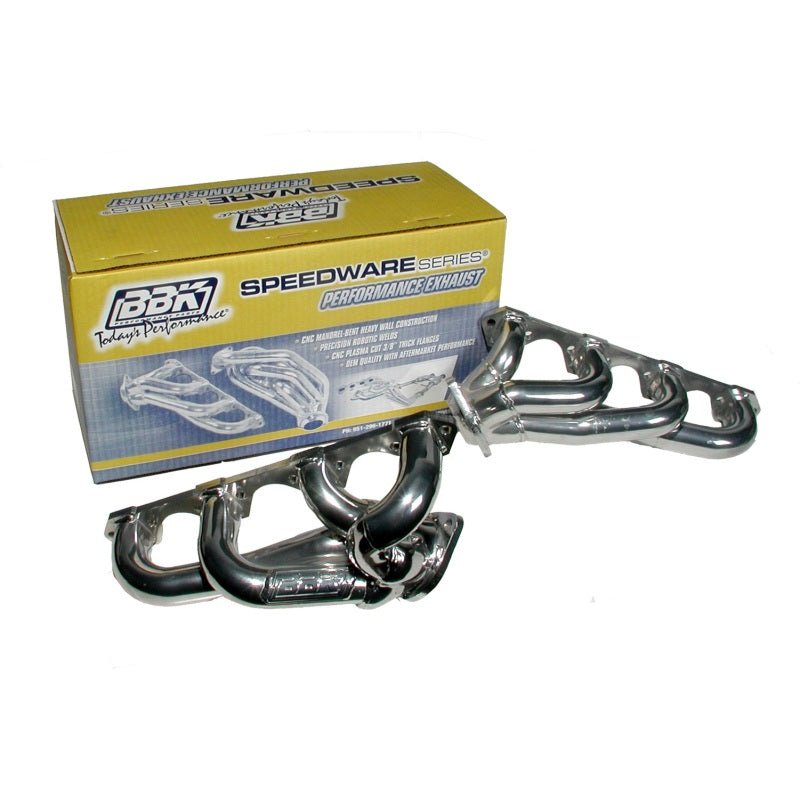 BBK 87-95 Ford F150 Truck 5.0 302 Shorty Unequal Length Exhaust Headers - 1-5/8 Titanium Ceramic - Eastern Shore Retros