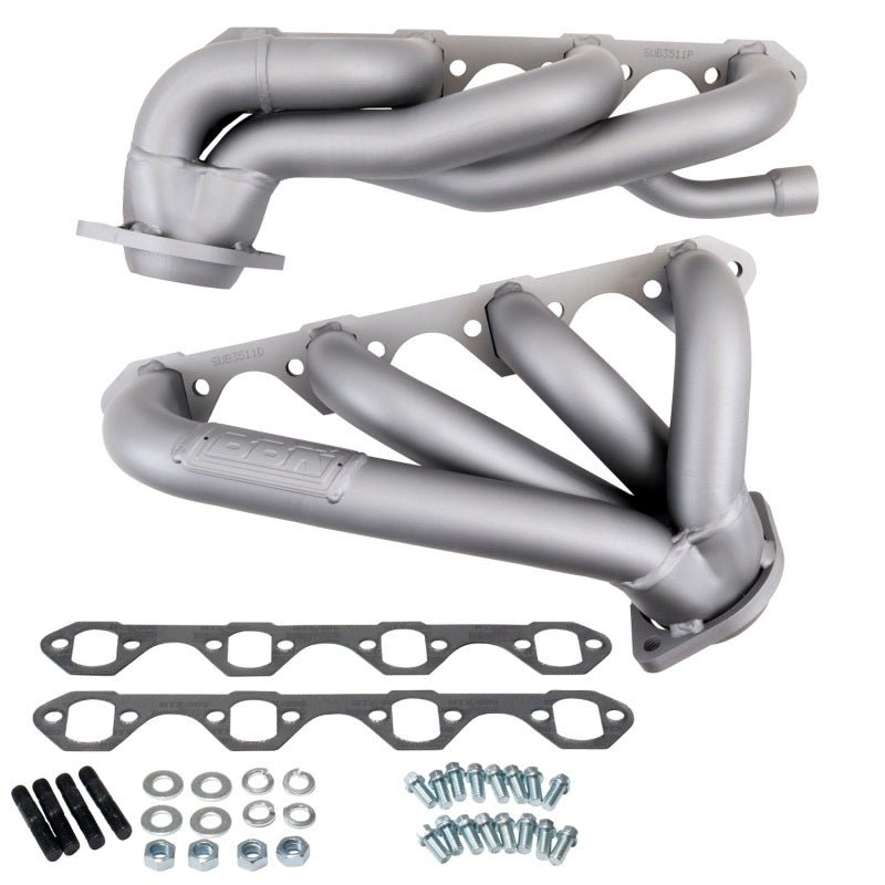 BBK 87-95 Ford F150 Truck 5.8 351 Shorty Unequal Length Exhaust Headers - 1-5/8 Titanium Ceramic - Eastern Shore Retros