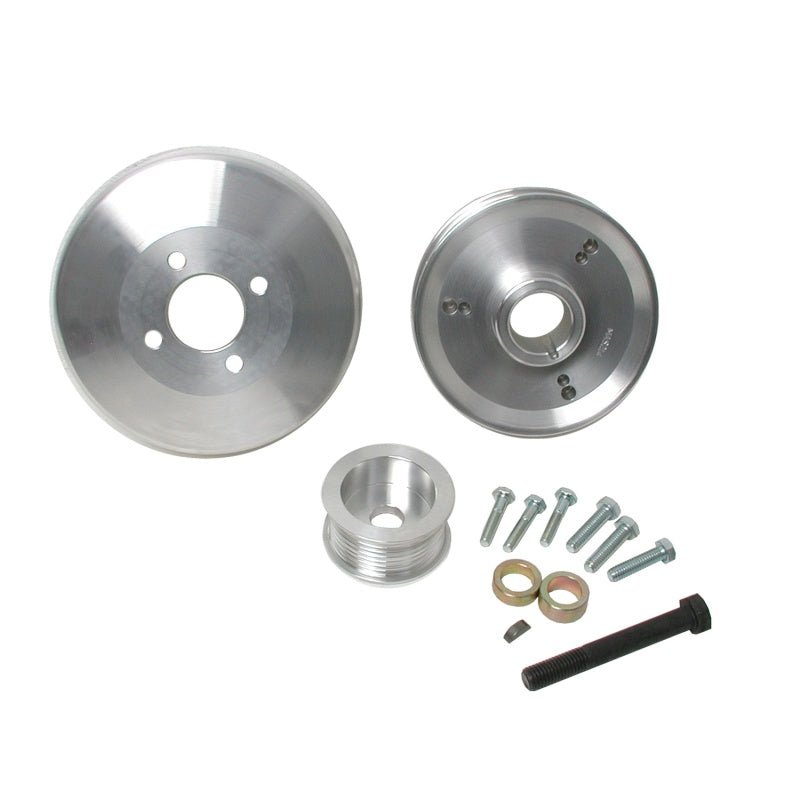 BBK 97-04 Ford F150 Expedition 4.6 5.4 Underdrive Pulley Kit - Lightweight CNC Billet Aluminum (3pc) - Eastern Shore Retros