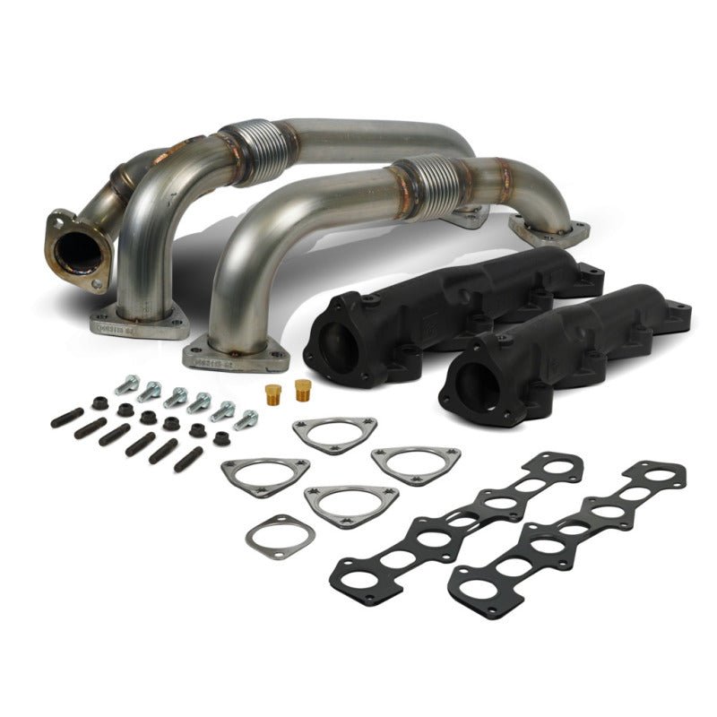 BD Diesel 08-10 Ford F-250/F-350/F-450/F-550 Powerstroke 6.4L Up Pipes Kit w/Manifold Set - Eastern Shore Retros