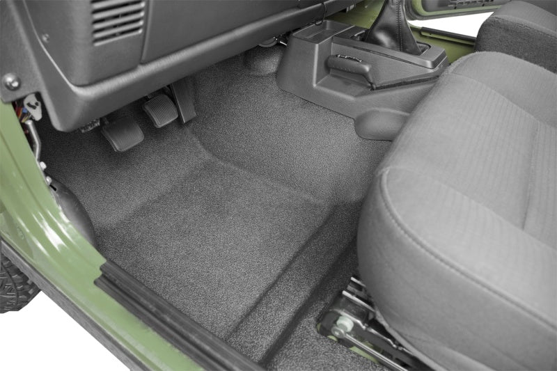 BedRug 97-06 Jeep TJ Front 3pc BedTred Floor Kit w/Center Console - Incl Heat Shields - Eastern Shore Retros