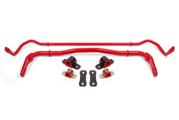 BMR 08-19 Dodge Challenger Front/Rear Hollow 38mm/25mm Sway Bar Kit w/ Bushings - Red - Eastern Shore Retros