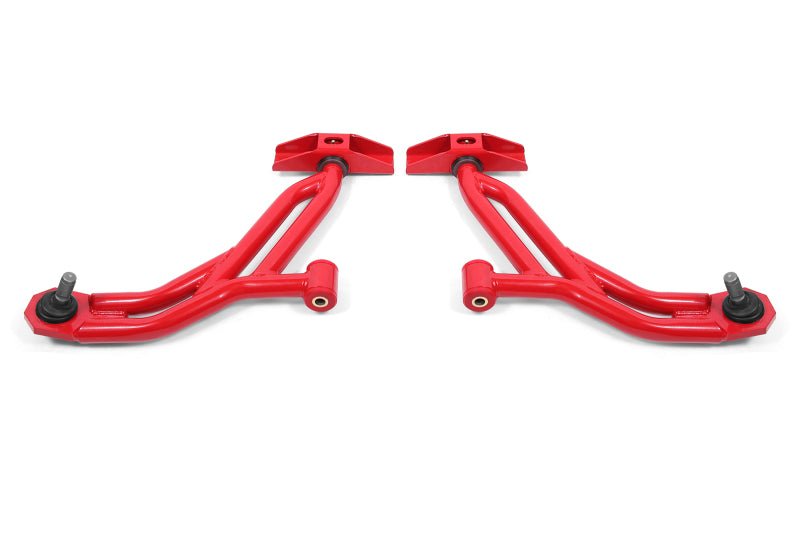 BMR 10-14 Ford Mustang / Shelby GT500 Non-Adj. Lower A-Arms (Poly/Delrin) - Red - Eastern Shore Retros