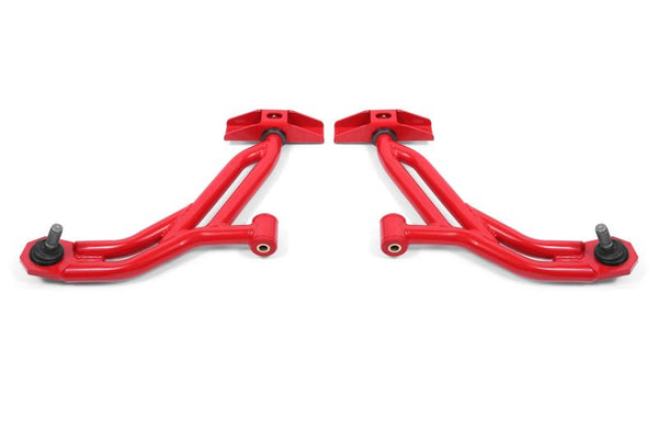 BMR 10-14 Ford Mustang / Shelby GT500 Non-Adj. Lower A-Arms (Poly/Delrin) - Red - Eastern Shore Retros