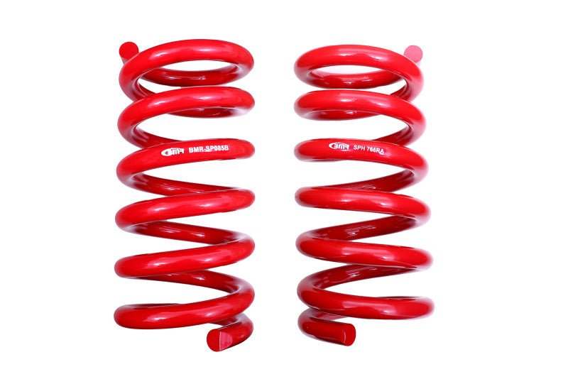 BMR 18-20 S550 Mustang GT MagneRide/15-20 GT350 Lowering Spring Set of Rear only - Red - Eastern Shore Retros