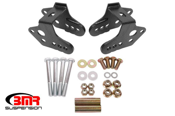 BMR 79-04 Ford Mustang Control Arm Relocation Bracket - Black Hammertone - Eastern Shore Retros