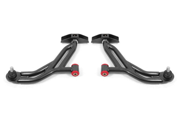 BMR Suspension 05-14 Ford Mustang Lower A-Arms - Black Hammertone - Non-Adjustable - Eastern Shore Retros