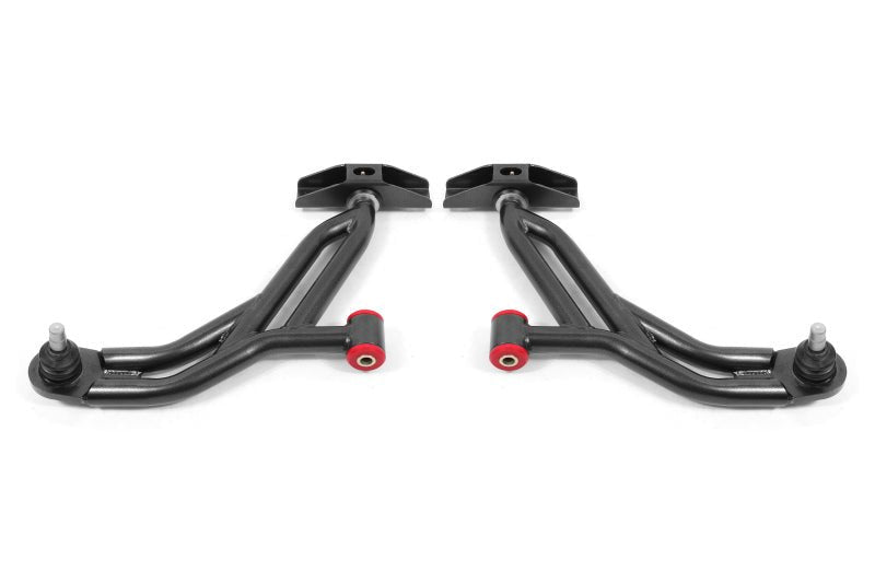 BMR Suspension 05-14 Ford Mustang Lower A-Arms - Black Hammertone - Non-Adjustable - Eastern Shore Retros