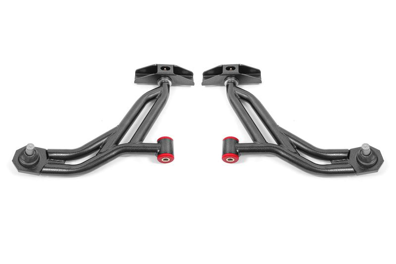 BMR Suspension 05-14 Ford Mustang Lower A-Arms - Black Hammertone - Non-Adjustable - Eastern Shore Retros