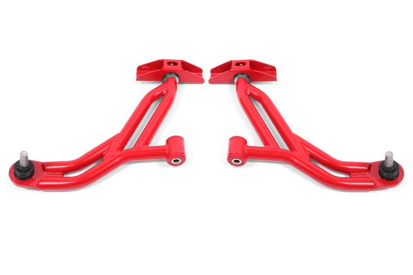 BMR Suspension 05-14 Ford Mustang Lower A-Arms - Red - Non-Adjustable - Eastern Shore Retros