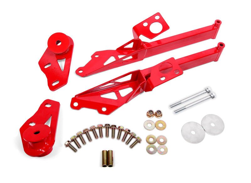 BMR Suspension 15-18 Ford Mustang S550 IRS Subframe Support Brace (Red) - Eastern Shore Retros