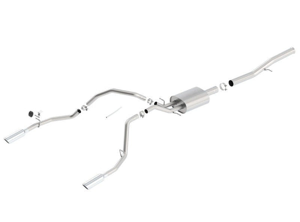 Borla 14 Silv/Sierra 1500 EC Std/CC Short 143.5in WB S-Type Single Split Rear Exit Cat-Back Exhaust - Eastern Shore Retros