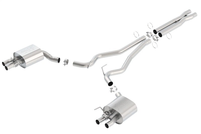 Borla 15-16 Ford Mustang Shelby GT350 5.2L ATAK Cat Back Exhaust (Uses Factory Valence) - Eastern Shore Retros