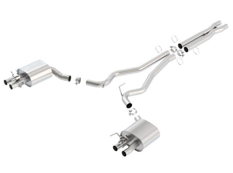 Borla 15-16 Ford Mustang Shelby GT350 5.2L ATAK Cat Back Exhaust (Uses Factory Valence) - Eastern Shore Retros