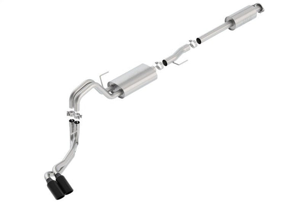 Borla 15-17 F-150 2.7L/ 3.5L EcoBoost/ 5.0L V8 4in. Tip Side Exit S-type Exhaust Black Chrome - Eastern Shore Retros