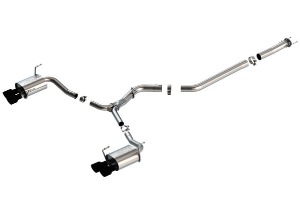 Borla 15-19 Subaru WRX/STI 2.5L Turbo 3in S-Type Catback Exhaust - 2.5in Black Chrome Tips - Eastern Shore Retros