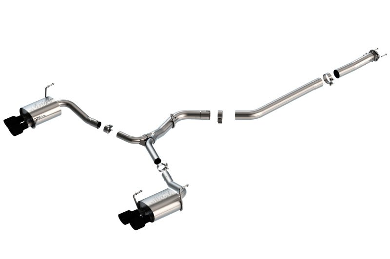 Borla 15-19 Subaru WRX/STI 2.5L Turbo 3in S-Type Catback Exhaust - 2.5in Black Chrome Tips - Eastern Shore Retros