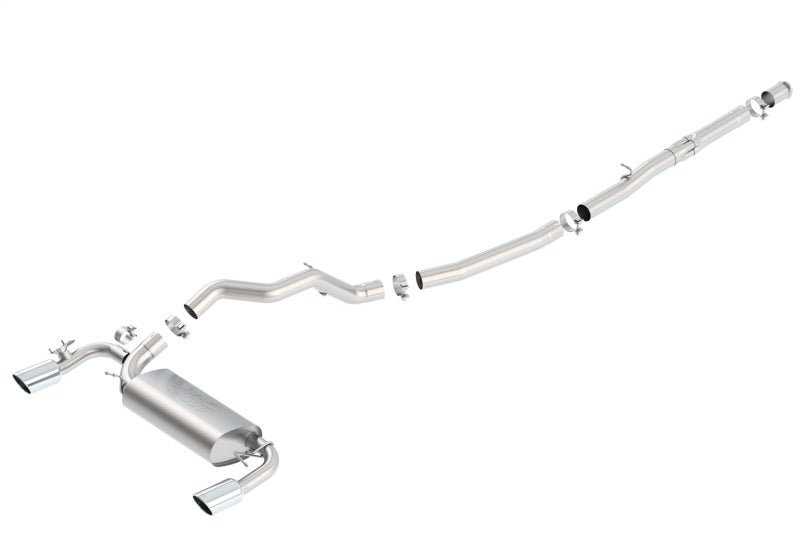 Borla 16-17 Ford Focus RS 2.3L MT Round Angle-Cut Tips Split Rear Exit ATAK Catback Exhaust - Eastern Shore Retros