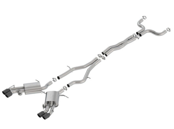 Borla 16-18 Cadillac CTS-V 6.2L V8 2.75in Diameter S Type Catback Exhaust w/ Valves Black Chrome Tip - Eastern Shore Retros
