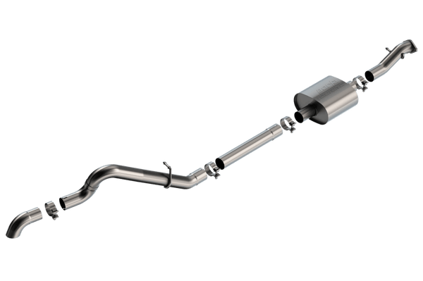 Borla 21-22 Ford Bronco 2.3L 2DR/4DR T-304 Stainless Steel Cat-Back Touring Exhaust - Brushed - Eastern Shore Retros