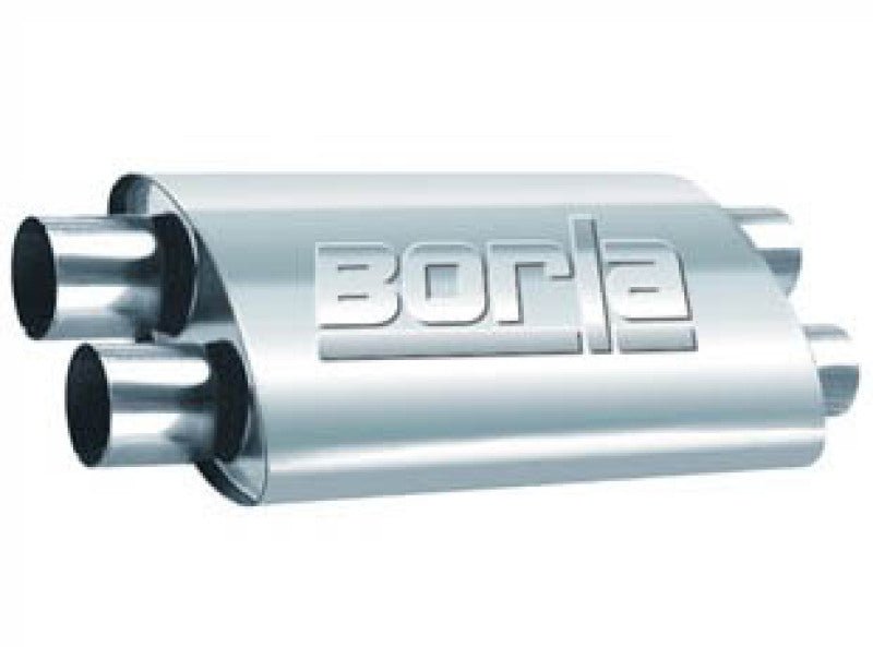 Borla 2.50in Dual In/Out 19in x 9.5in x 4in PRO-XS Muffler - Eastern Shore Retros
