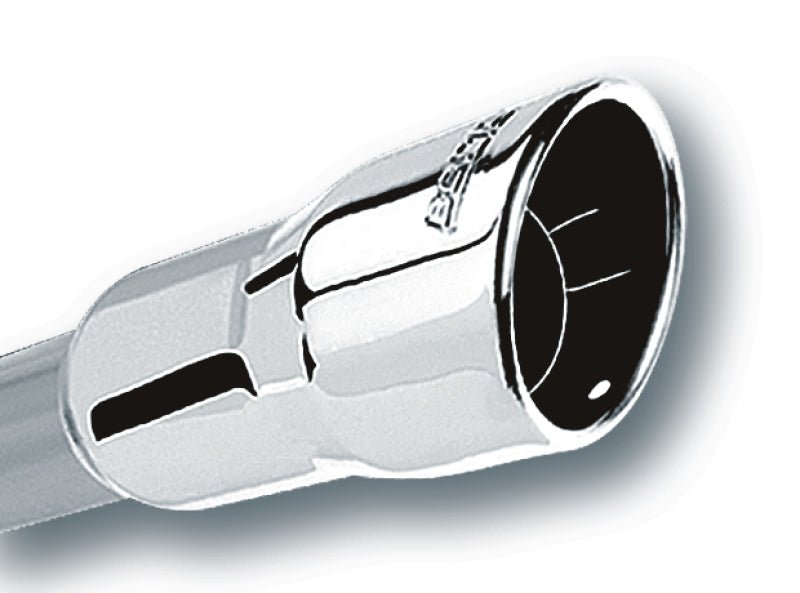 Borla 3in Inlet 4.25in Round Rolled Angle Cut x 4in Long Universal Exhaust Tips - Eastern Shore Retros