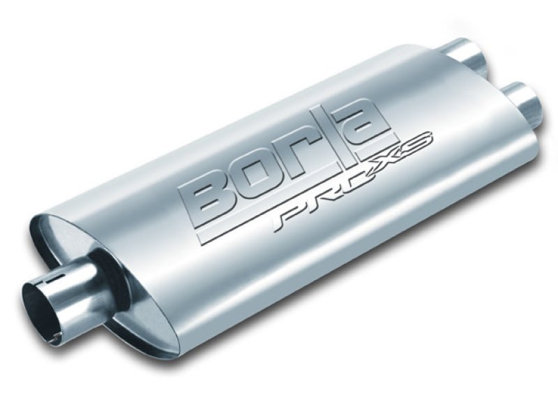 Borla Universal Center/Dual Oval 3in In / 2.5in Out 19in x 4in x 9.5in Notched PRO-XS Muffler - Eastern Shore Retros