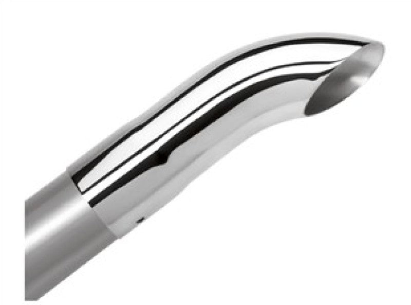 Borla Universal Polished Tip Single Round Turndown/Turnout (inlet 3in. Outlet 3in) *NO Returns* - Eastern Shore Retros