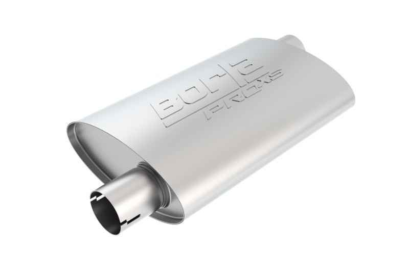 Borla Universal Pro-XS Oval 2.25in Inlet / Outlet Offset Notched Muffler - Eastern Shore Retros