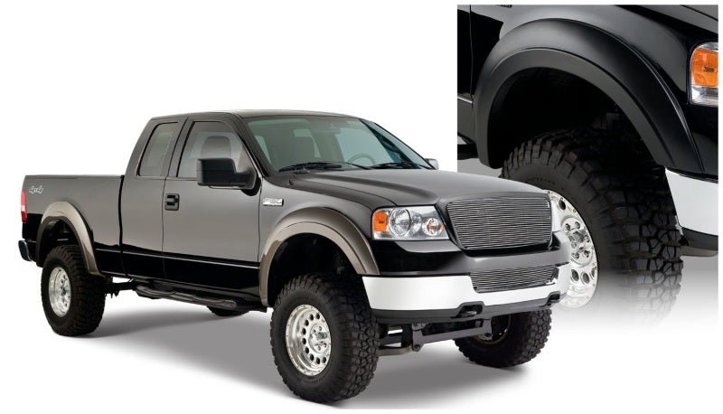 Bushwacker 04-08 Ford F-150 Styleside Extend-A-Fender Style Flares 4pc 66.0/78.0/96.0in Bed - Black - Eastern Shore Retros