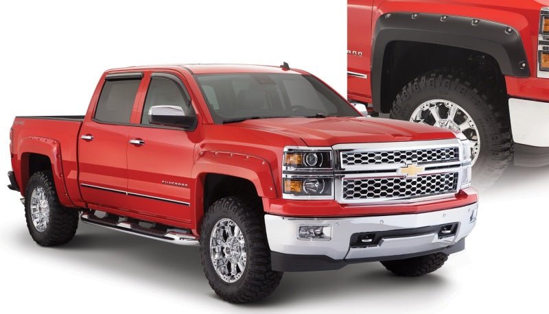 Bushwacker 07-13 Chevy Avalanche Pocket Style Flares 4pc - Black - Eastern Shore Retros