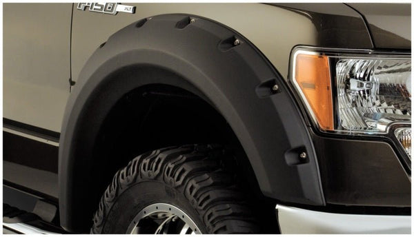 Bushwacker 09-14 Ford F-150 Styleside Max Pocket Style Flares 4pc 67.0/78.8/97.4in Bed - Black - Eastern Shore Retros