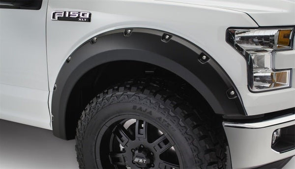 Bushwacker 15-17 Ford F-150 Pocket Style Flares 2pc Not Compatible w/ Technology Package 68T - Black - Eastern Shore Retros