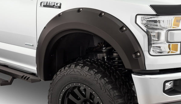 Bushwacker 15-17 Ford F-150 Styleside Max Pocket Style Flares 2pc - Black - Eastern Shore Retros