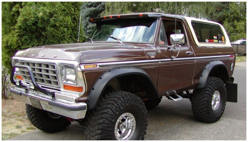 Bushwacker 78-79 Ford Bronco Cutout Style Flares 2pc - Black - Eastern Shore Retros