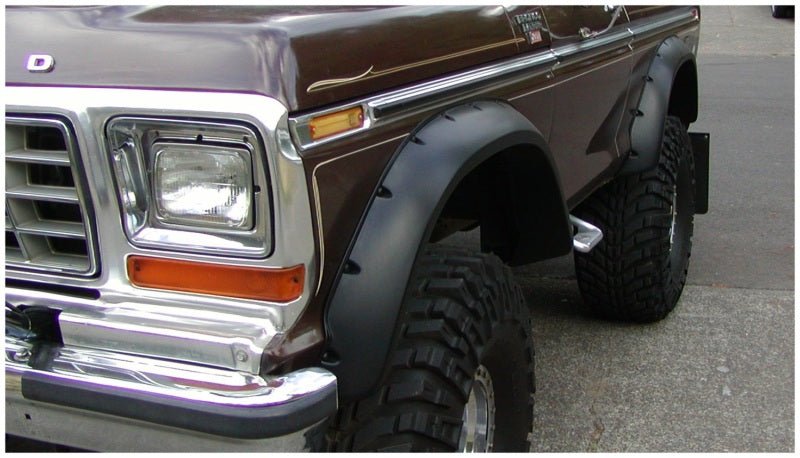 Bushwacker 78-79 Ford Bronco Cutout Style Flares 2pc - Black - Eastern Shore Retros