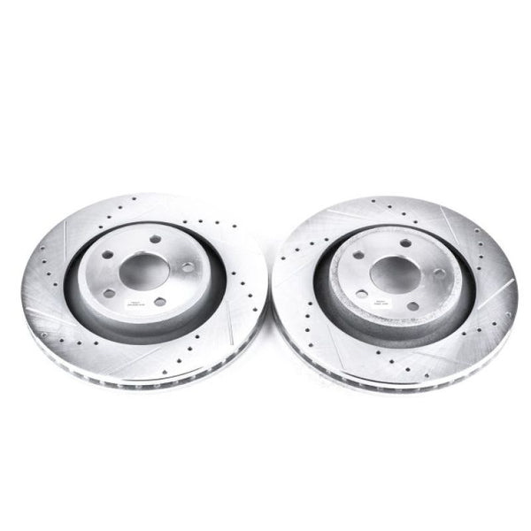 Power Stop 06-10 Jeep Grand Cherokee Front Evolution Drilled & Slotted Rotors - Pair