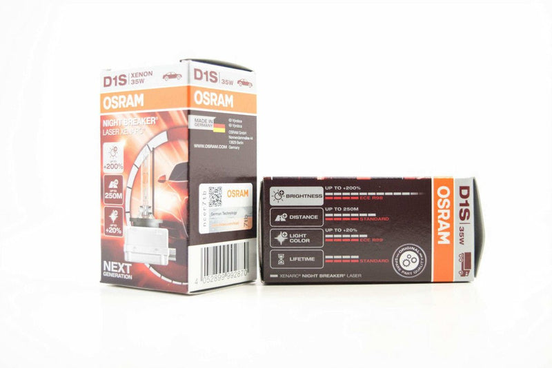 Osram D1S HID Night Breaker Laser +200% 66140XNL Bulbs (Pack of 2