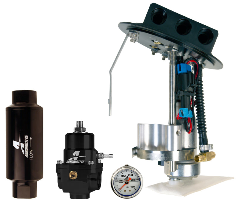 Aeromotive 11-17 Ford Mustang Drop In Kit (Pump Module/Gauge/Regulator/Filter) - Single 450 LPH