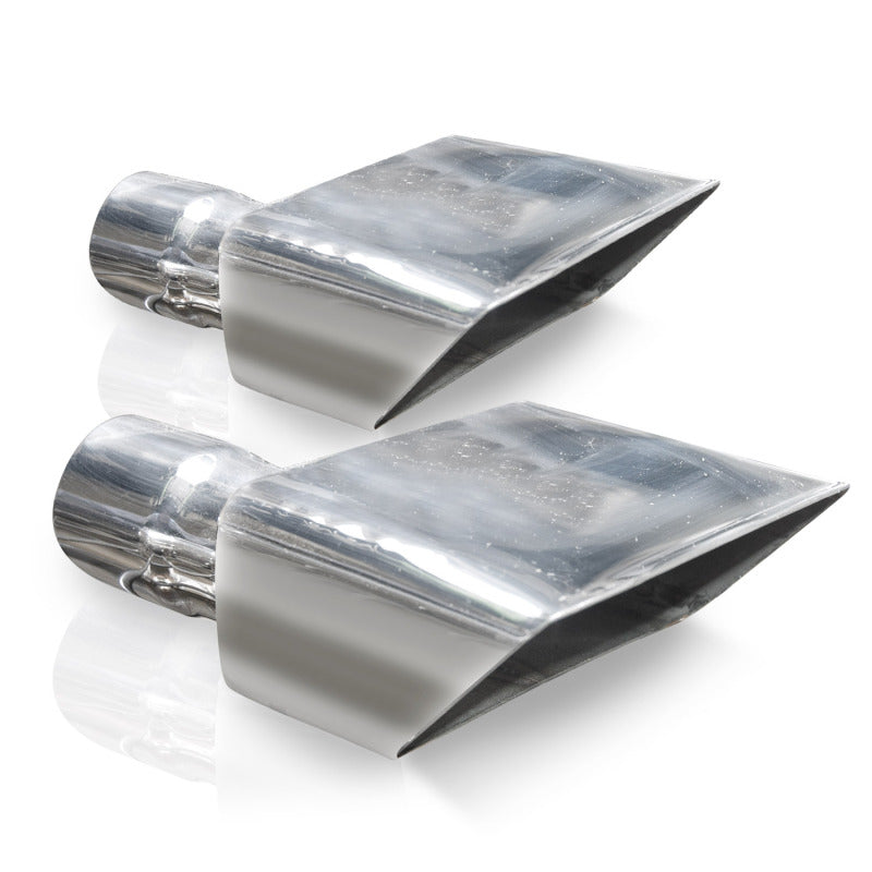 Stainless Works Hot Rod Box Exhaust Tips 2.5in Inlet