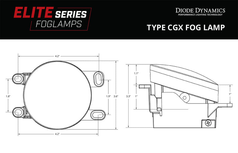 Elite Series Type CGX Fog Lamps (pair) - Eastern Shore Retros