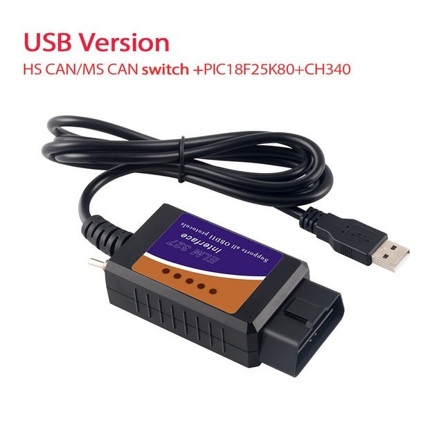 ELM327 for Ford USB/Wifi/Bluetooth FTDI PIC Chip Code Reader OBD2 Diagnostic Tool - Eastern Shore Retros