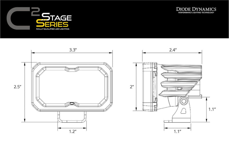 Stage Series C2 LED Ditch Light Kit for 2015-2020 Subaru WRX/STi - Eastern Shore Retros